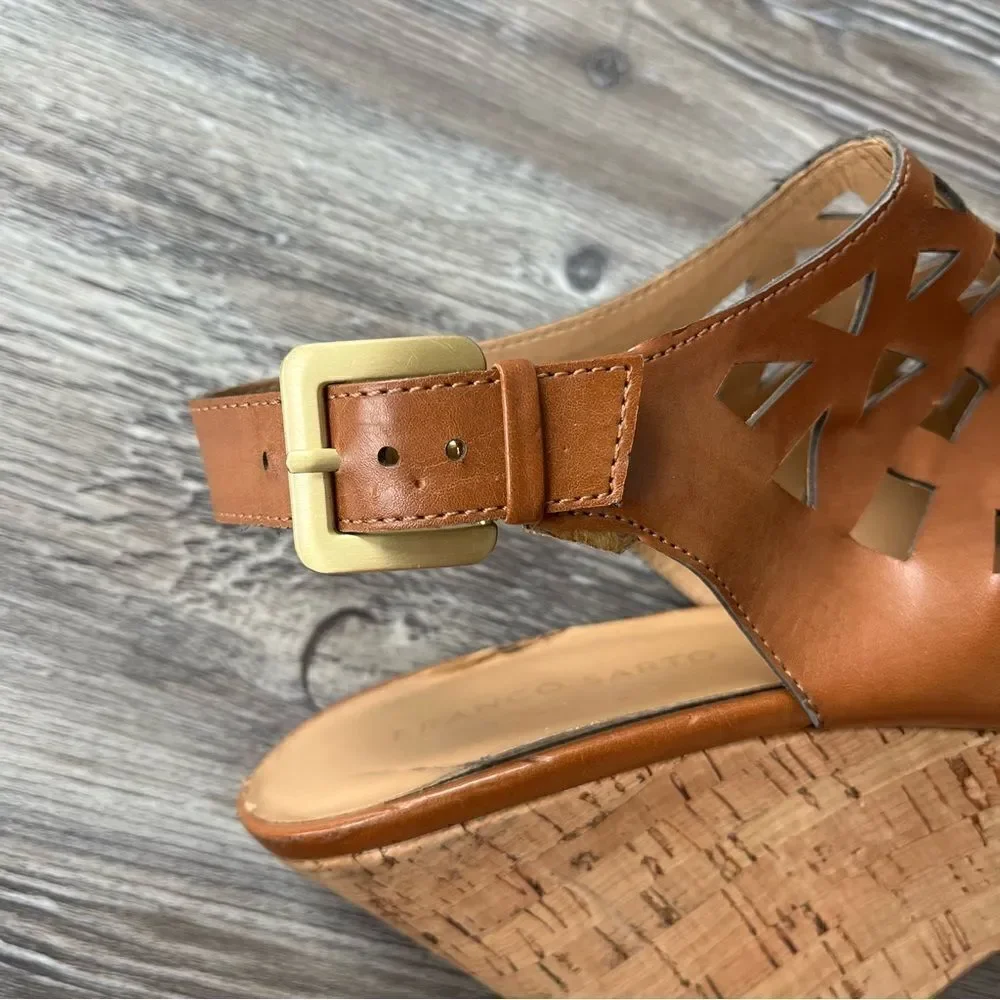 Franco Sarto Chic Sassy Laser Cutout Wedge Sandals